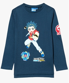 GEMO Tee-shirt manches longues imprimé - Beyblade Burst Bleu