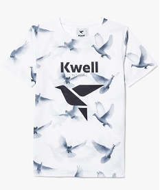 GEMO Tee-shirt fin imprimé colombes - Kwell Blanc