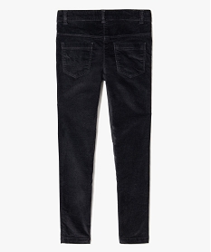 pantalon slim 5 poches en velours gris8079701_3