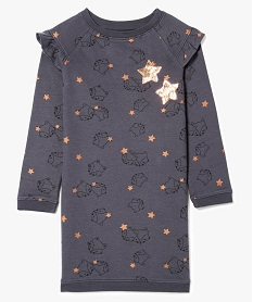 GEMO Robe sweat avec étoiles dorées Multicolore