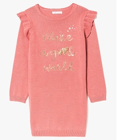 robe pull a manches volants et sequins rose8082701_1