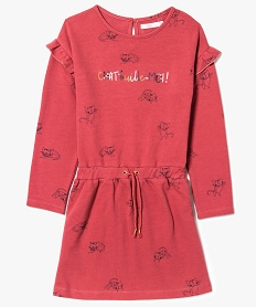 GEMO Robe sweat à pois Rose