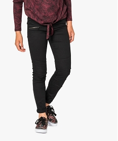 GEMO Pantalon slim style biker noir standard