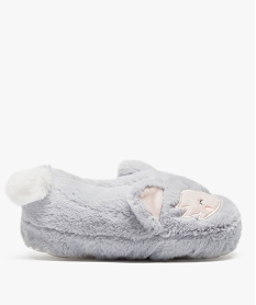 GEMO Chaussons fille peluche motif renard en relief Gris