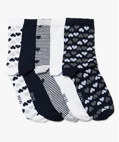 lot de 5 paires de chaussettes motifs bleu8086101_1