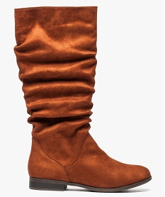 bottes toutes douces a talon plat orange8088201_1