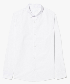 GEMO Chemise garçon cintrée unie Blanc