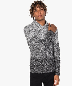 GEMO Pull chiné pour homme au coloris dégradé Gris