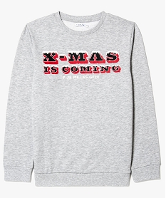 GEMO Sweat de Noël en molleton garçon Gris