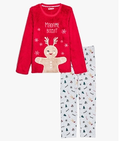 pyjama femme special noel pull polaire et pantalon jersey rouge8099401_4