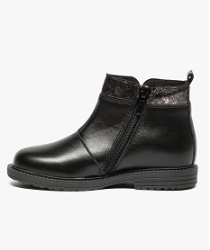 bottillons en cuir motif etoiles noir bottes et boots8101601_3