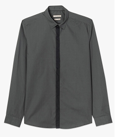 chemise pour homme avec patte de boutonnage contrastante gris8101901_4