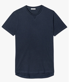tee-shirt uni a manches courtes pour homme avec coton bio bleu8106001_4