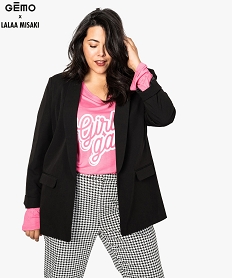 GEMO Veste de tailleur femme porté ouvert - Gémo x Lalaa Misaki noir standard