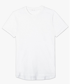 tee-shirt uni a manches courtes pour homme avec coton bio blanc8108901_4