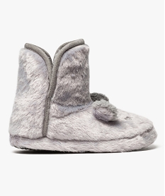 GEMO Chaussons boots fille   avec motif souris et oreilles  relief Gris