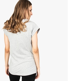 tee-shirt de grossesse imprime plantes gris8113601_3