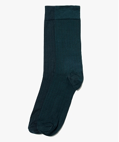 chaussettes homme hautes en fil decosse (lot de 2) bleu8114001_1