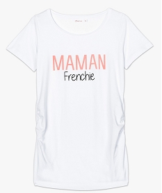 tee-shirt manches courtes imprime maman frenchie blanc8117001_4