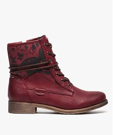 GEMO Boots avec tige à motifs fleuris Rouge