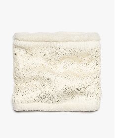 echarpe snood fille avec paillettes et interieur double blanc8126601_1