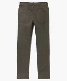 pantalon garcon 5 poches coupe slim en stretch vert8129001_2