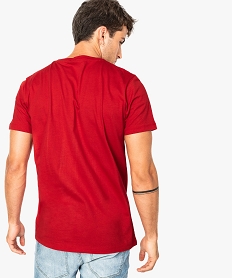 tee-shirt a manches courtes avec message humoristique pour homme rouge8140101_3