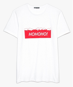 tee-shirt a manches courtes avec message humoristique pour homme blanc8140201_4