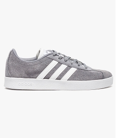 GEMO Tennis garçon lacée dessus cuir - Adidas VL Court Gris