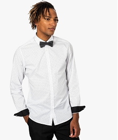 GEMO Chemise homme slim fit à petits motifs Imprimé