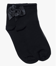 socquettes unies avec nœuds a larriere noir chaussettes8143301_1