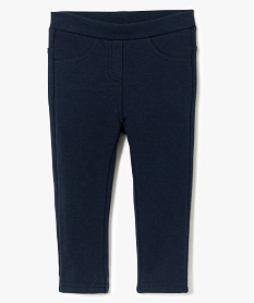 GEMO Pantalon extensible en molleton Bleu