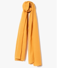 foulard uni paillete en maille gaufree jaune8157001_1