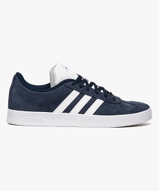 GEMO Tennis garçon lacée dessus cuir suédé - Adidas VL Court Bleu