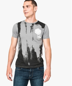 GEMO Tee-shirt imprimé à manches courtes - American People Gris