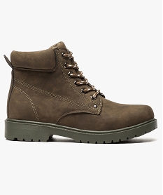 GEMO Boots worker à lacets et col rembourré kaki standard