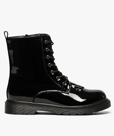 HOMEWEAR GRIS BOOTS NOIR VERNIS