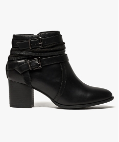 GEMO Bottine multibrides à large talon noir standard