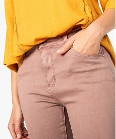 pantalon 5 poches coupe skinny pour femme rose pantalons8320401_2