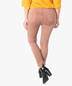 pantalon 5 poches coupe skinny pour femme rose pantalons8320401_3