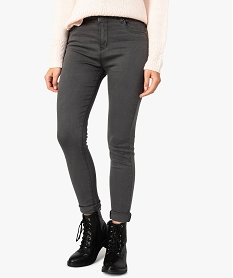 pantalon 5 poches coupe skinny pour femme gris8320501_1