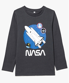 GEMO Tee-shirt manches longues imprimé rétro - Nasa Gris