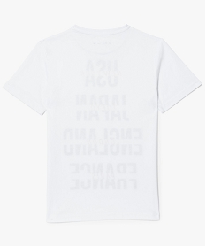 tee-shirt garcon en coton imprime a lavant blanc8327901_2