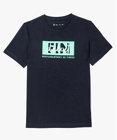 GEMO Tee-shirt imprimé message graphique garçon Bleu