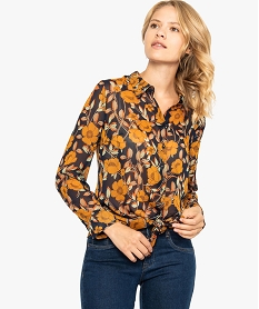 chemise vaporeuse pour femme a motifs fleuris imprime8330601_1