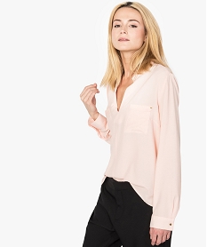 GEMO Blouse en maille ultra douce pour femme Rose