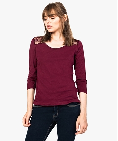 CHEMISE BLANC TEE-SHIRT AUBERGINE