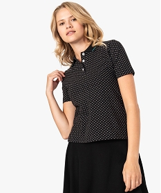 polo a pois pour femme noir tee-shirts tops et debardeurs8339601_1