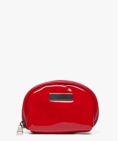 GEMO Porte-monnaie femme zippé verni Rouge