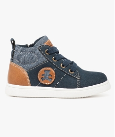 basket montante a empiecements denim - lulu castagnette bleu baskets et tennis8358001_1